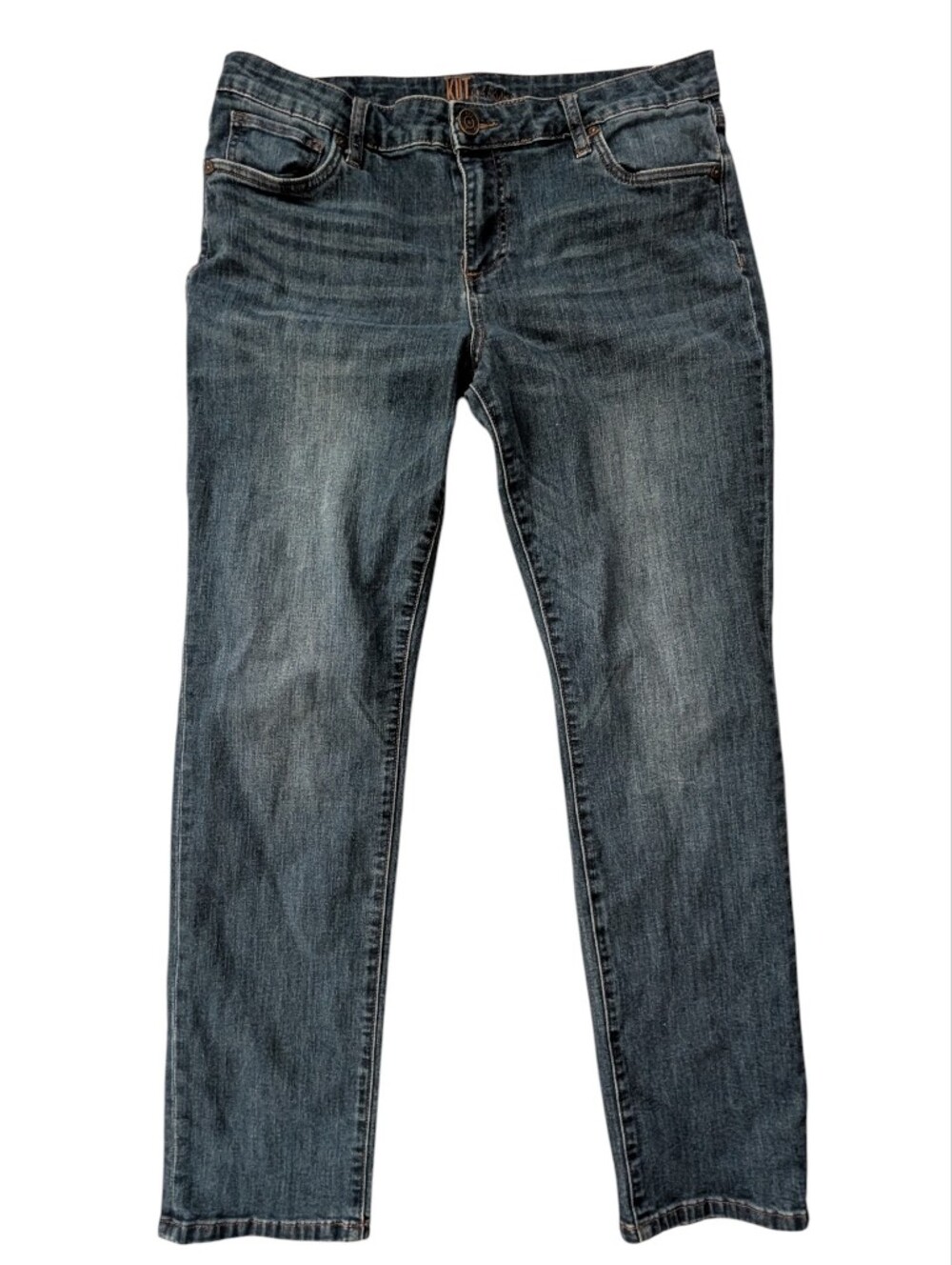 Kut from the Kloth Straight-Leg Mid Blue Denim Jeans
